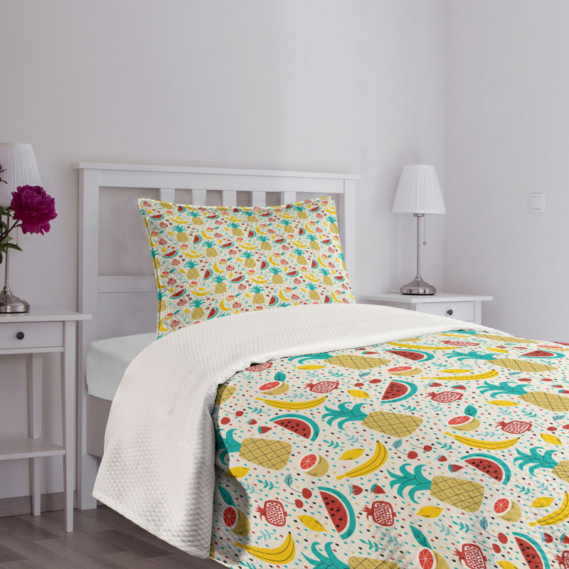 Fruits Abstract Kitchen Bedspread Set