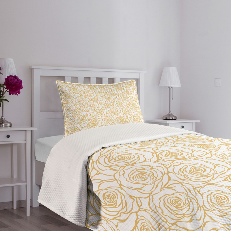 Art Deco Roses Bedspread Set