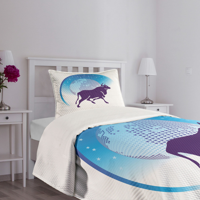 Globe Stars Bull Bedspread Set