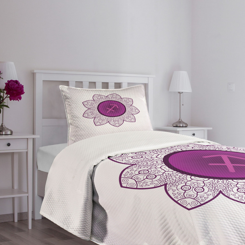 Horoscope Floral Bedspread Set