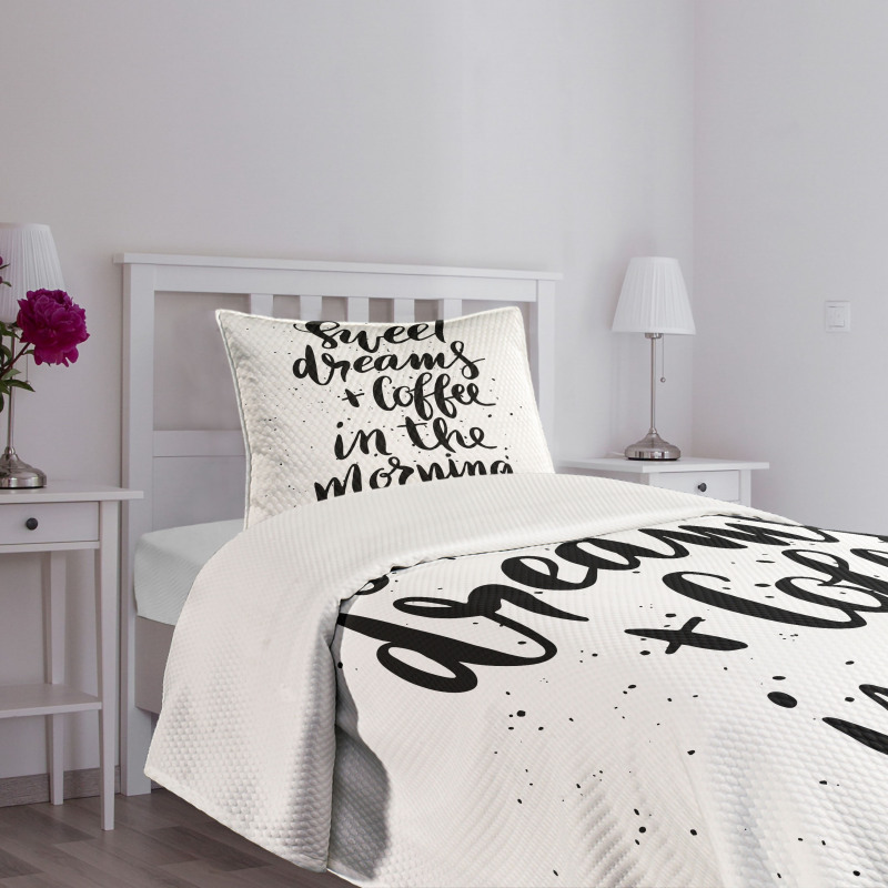 Coffee in Morning Bedspread Set