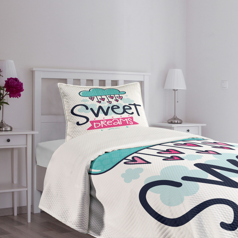 Cartoon Clouds Bedspread Set