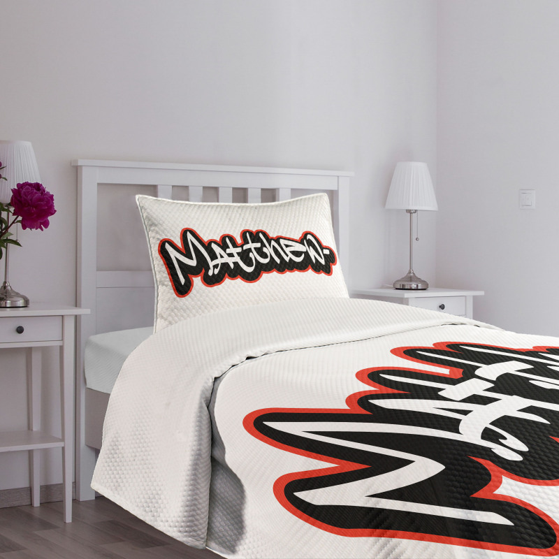 Hip-hop Street Art Name Bedspread Set