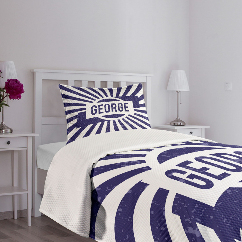 Widespread Name Abraded Bedspread Set