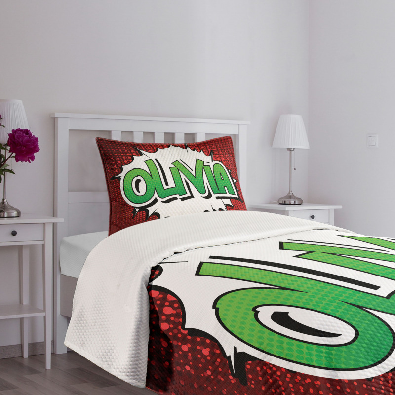 Teen Womens Given Name Bedspread Set