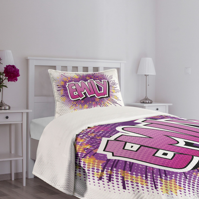 Popular Name Cartoon Bedspread Set