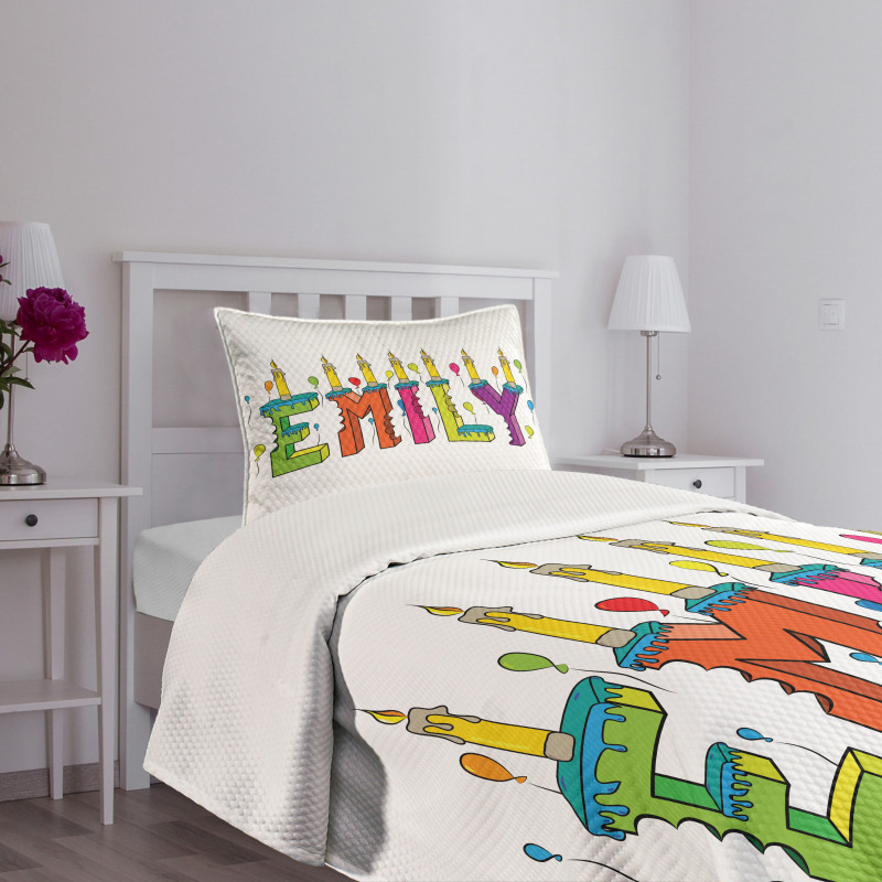 Colorful Cartoon Balloons Bedspread Set