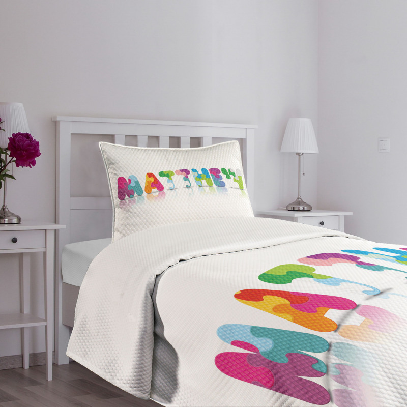 Colorful Baby Name Bedspread Set