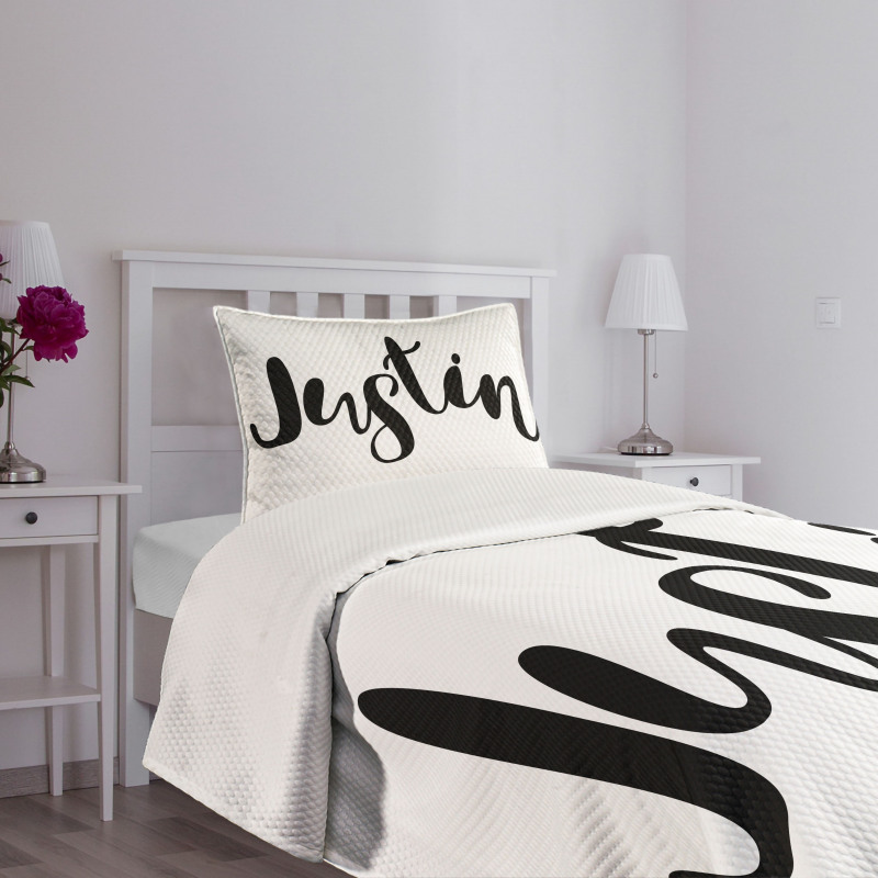 Modern Popular Male Name Bedspread Set