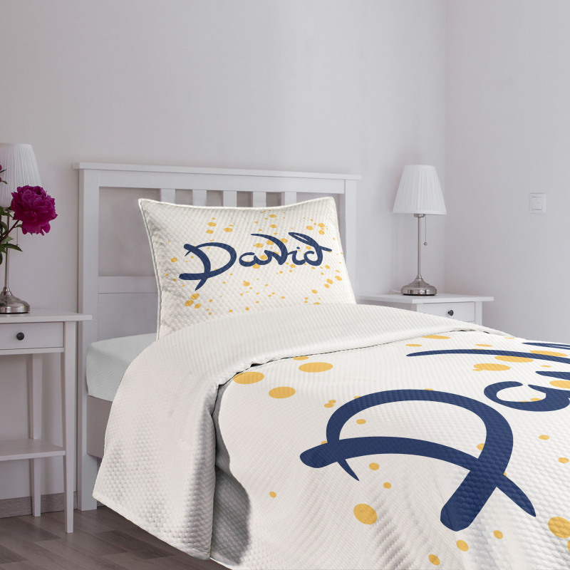 Lettering Style Name Bedspread Set