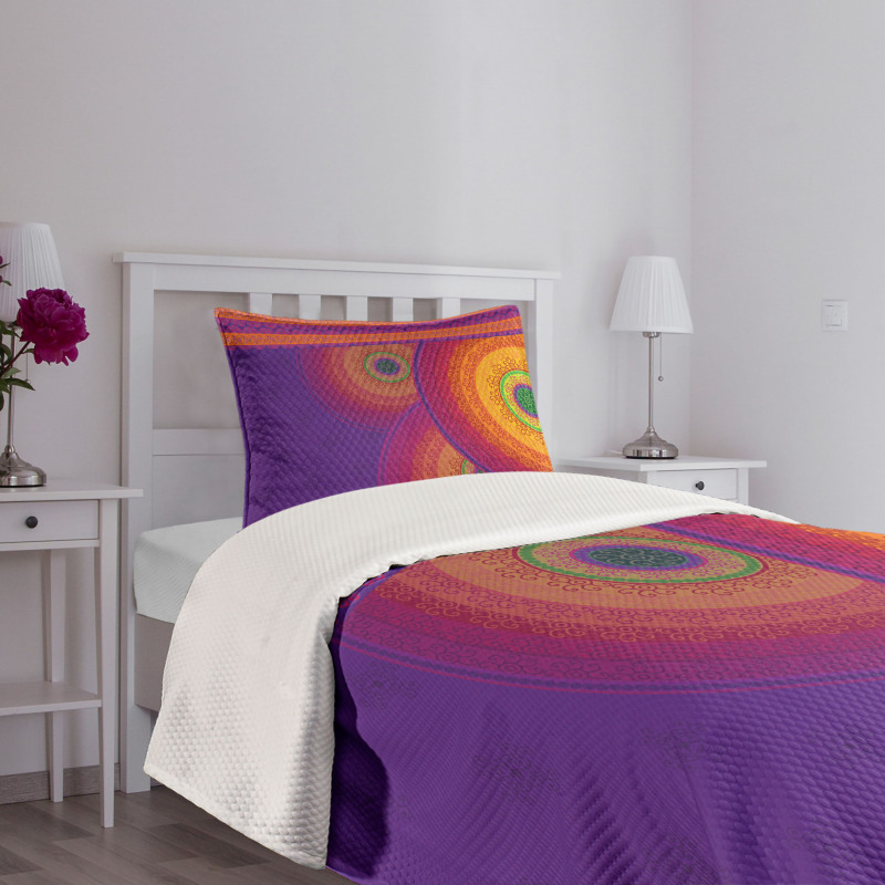 Colorful Mandala Motif Bedspread Set