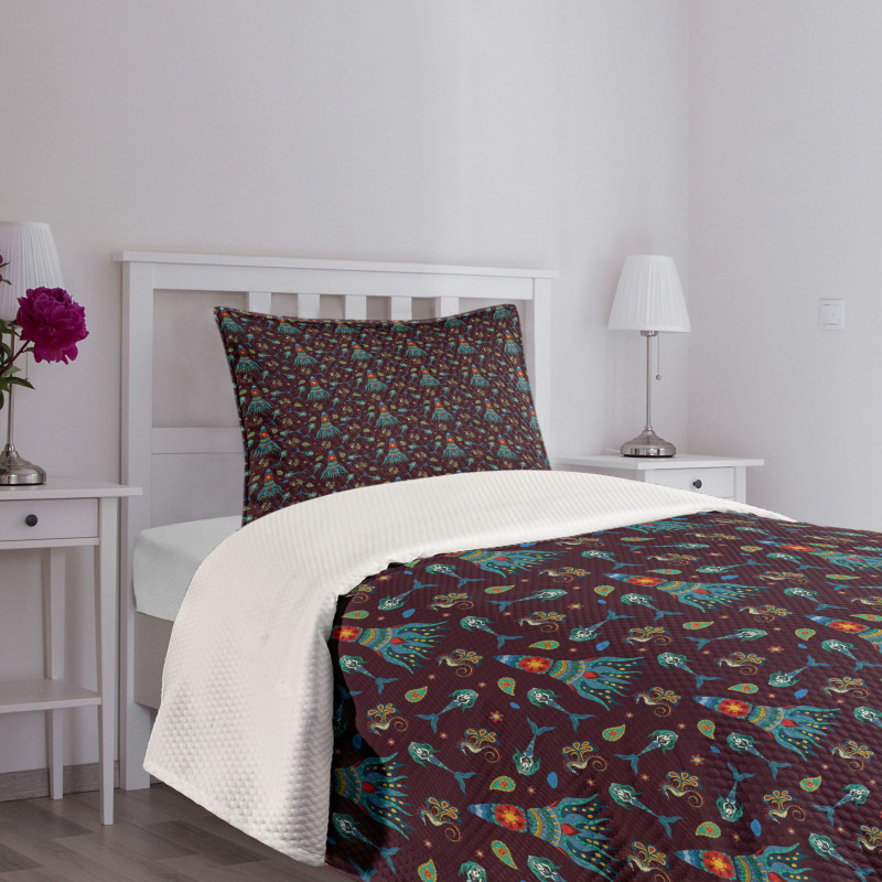 Mermaid Style Bedspread Set