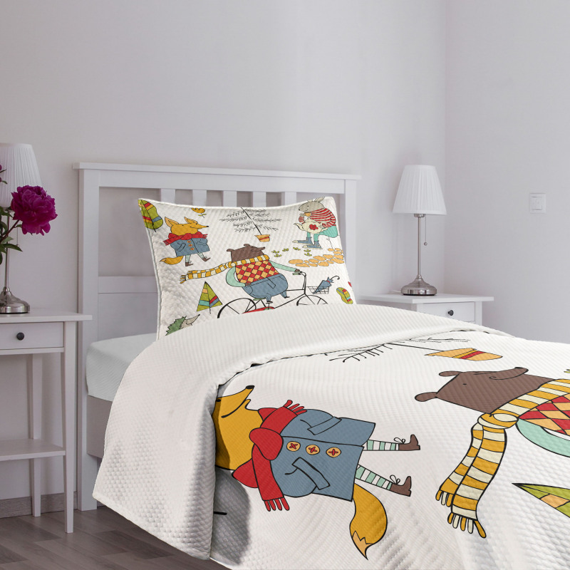 Urban Forest Characters Bedspread Set