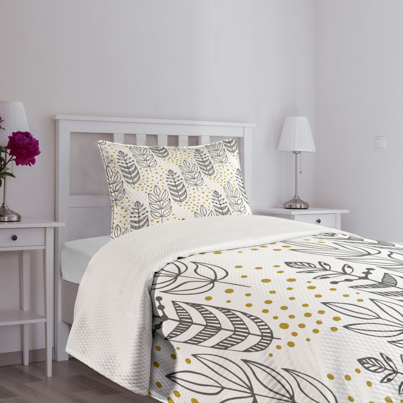 Herbs Leaves Artwork Bedspread Set