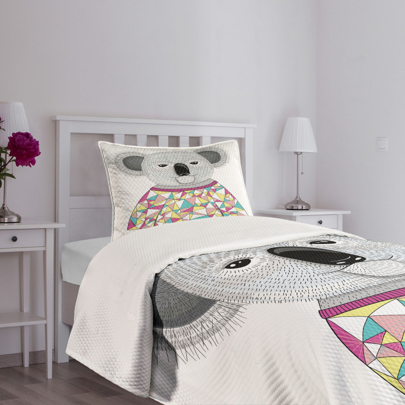 Hipster Animal Shirt Bedspread Set