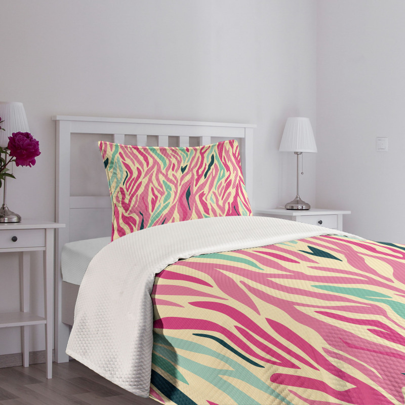 Funky Pastel Stripes Bedspread Set