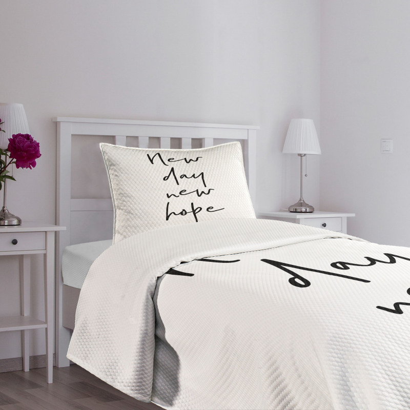 Motivational Calligraphy Bedspread Set