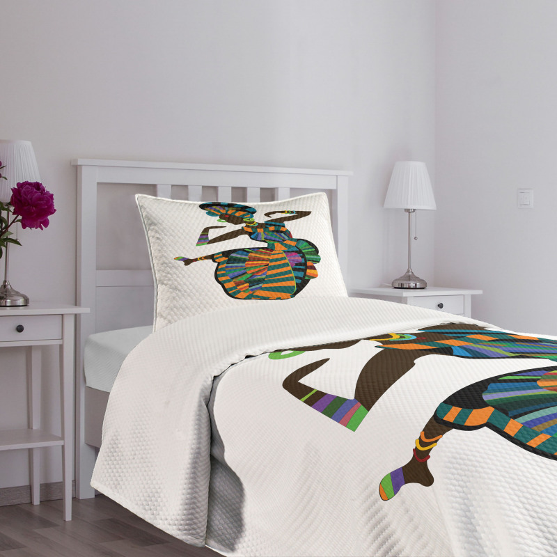 Dancing Zulu Girl Bedspread Set