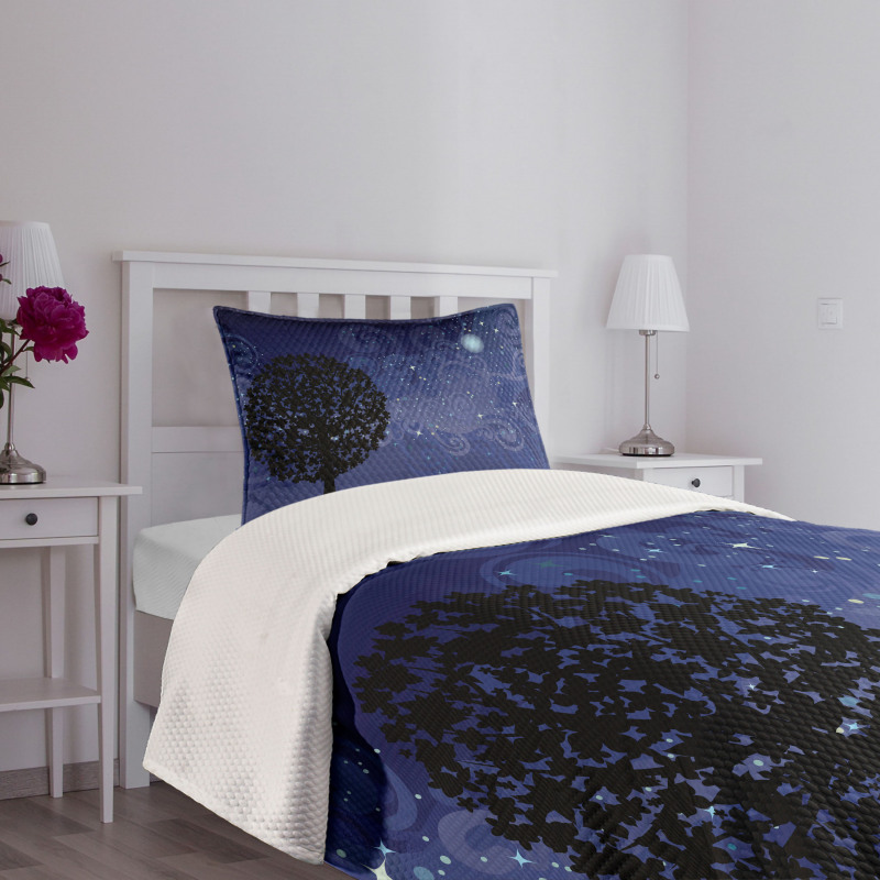 Tree Silhouette Bedspread Set