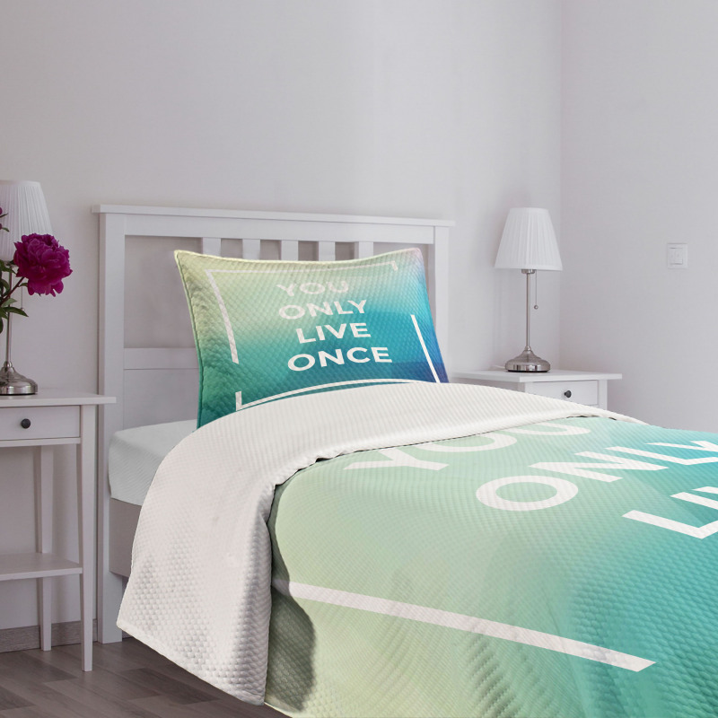 Typographic Message Design Bedspread Set