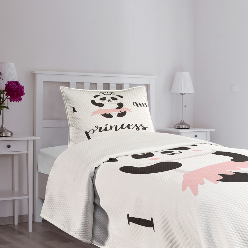 Ballerina Panda Bedspread Set