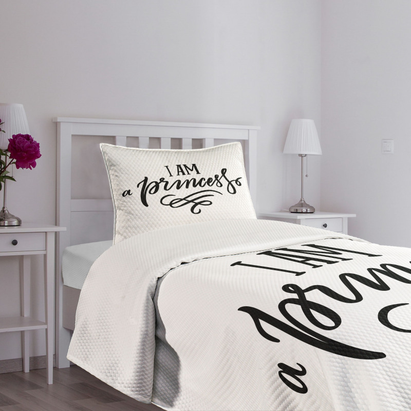 Girlish Words Bedspread Set