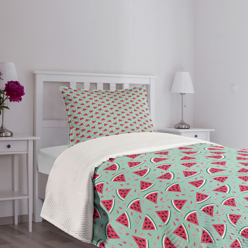 Pop Art Watermelon Slices Bedspread Set