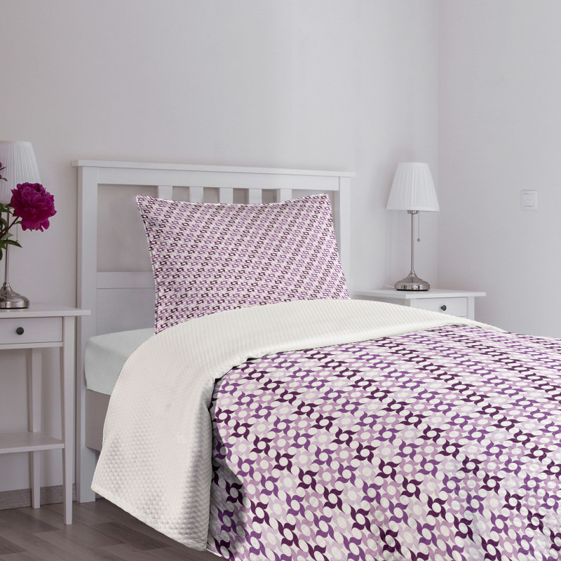 Swirling Floral Style Bedspread Set