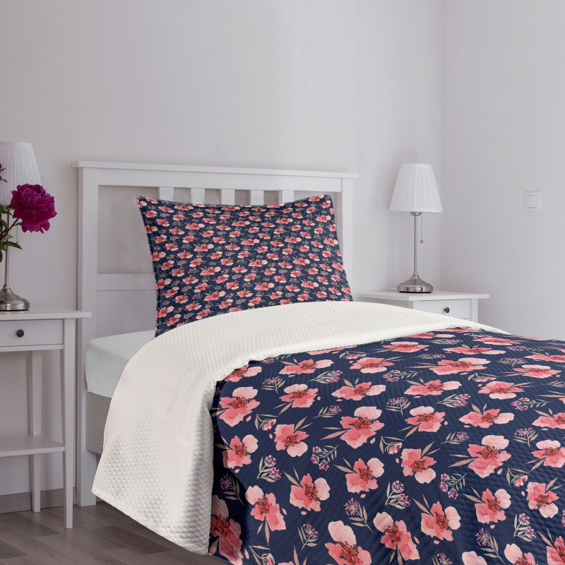 Vibrant Tropical Blooms Bedspread Set