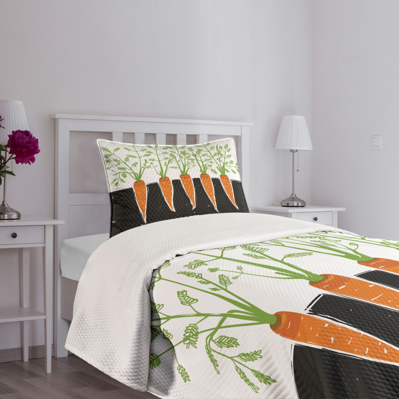 Growing Carrots Bedspread Set