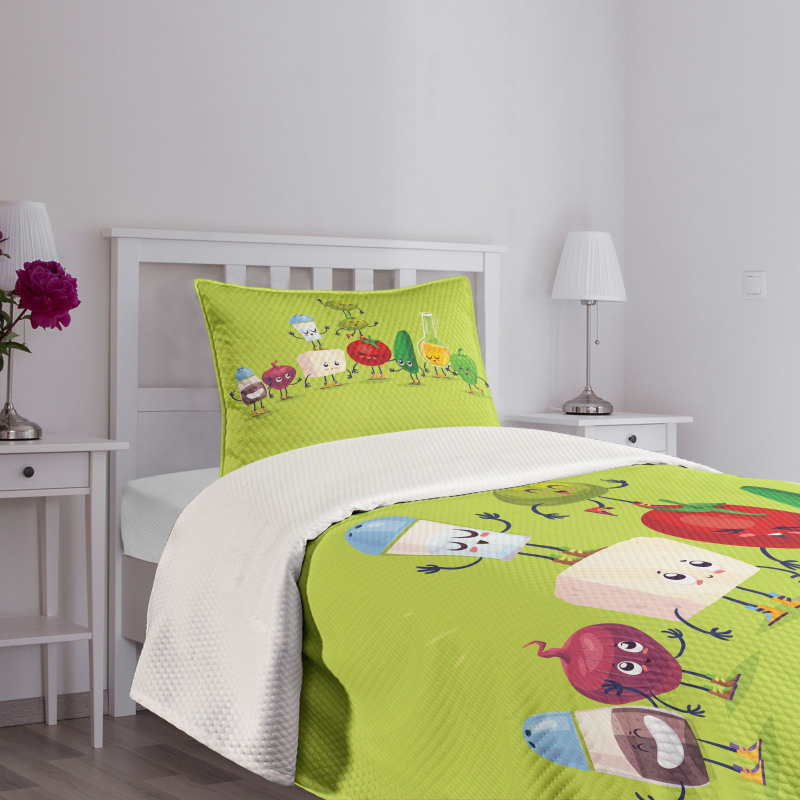 Greek Salad Funny Bedspread Set