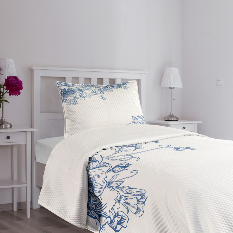 Peony Rose Buds Bedspread Set