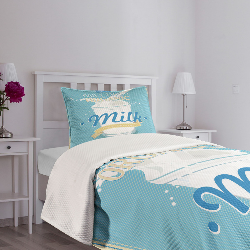 Splashing Milk Jar Bedspread Set