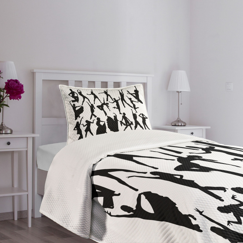 Dancer Silhouettes Bedspread Set