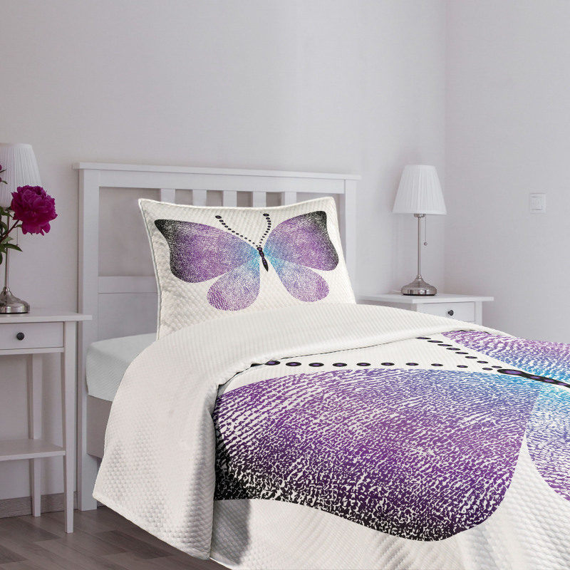 Pointillist Butterfly Bedspread Set