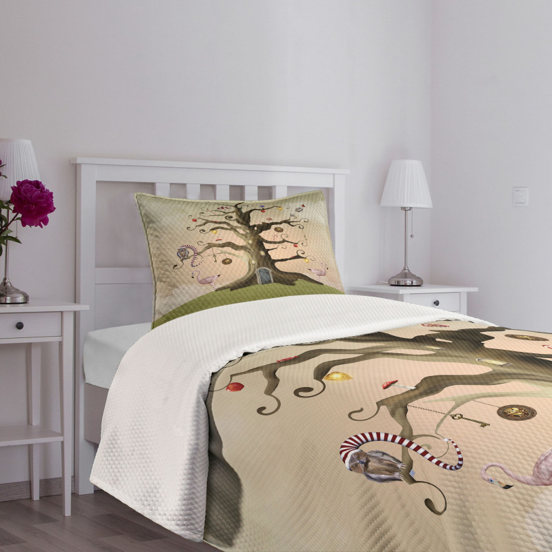 Ornamented Leafless Bole Bedspread Set