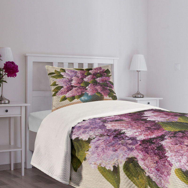 Lilac Bouquet Artwork Bedspread Set