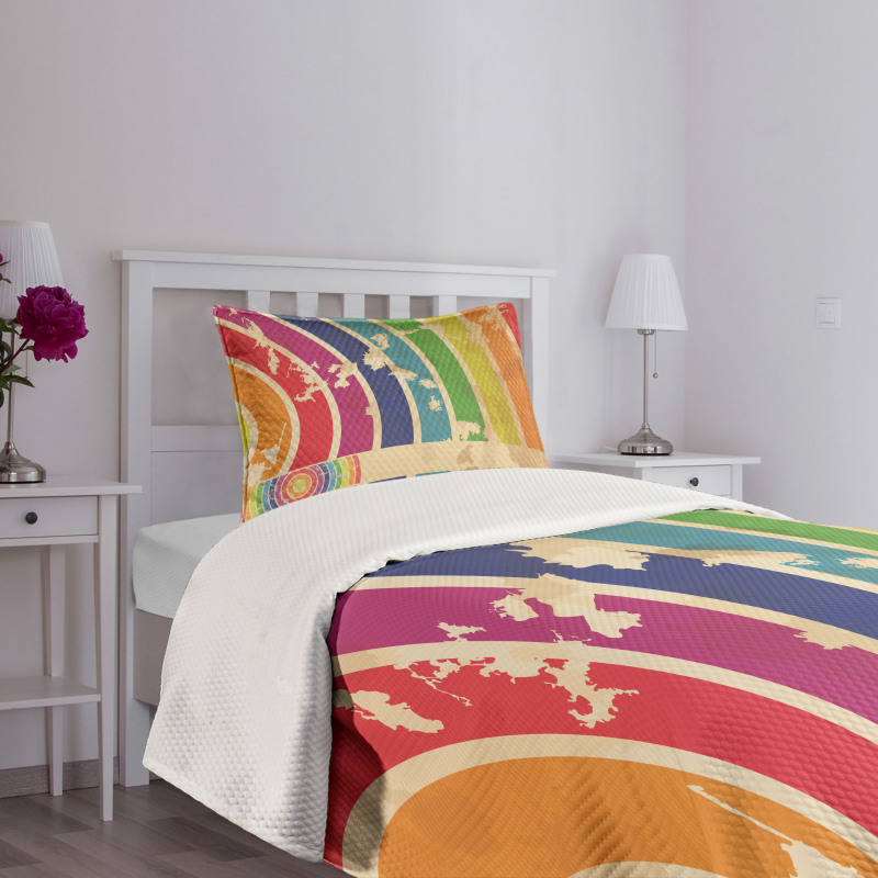 Curves Old Look Bedspread Set