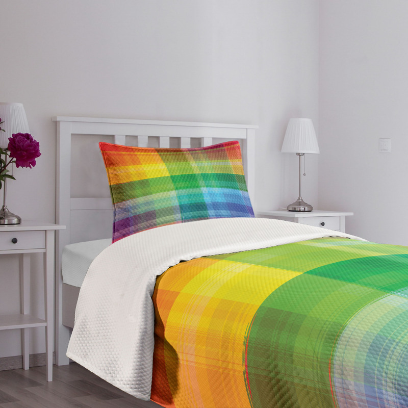 Retro Plaid Bedspread Set