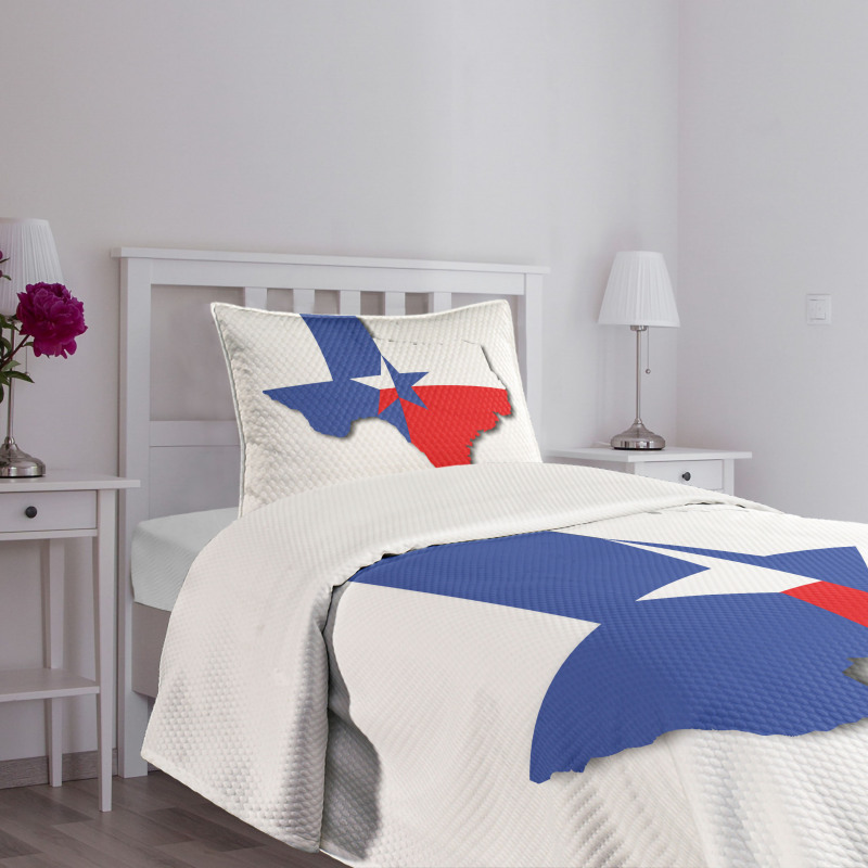 Map Outline Flag Bedspread Set