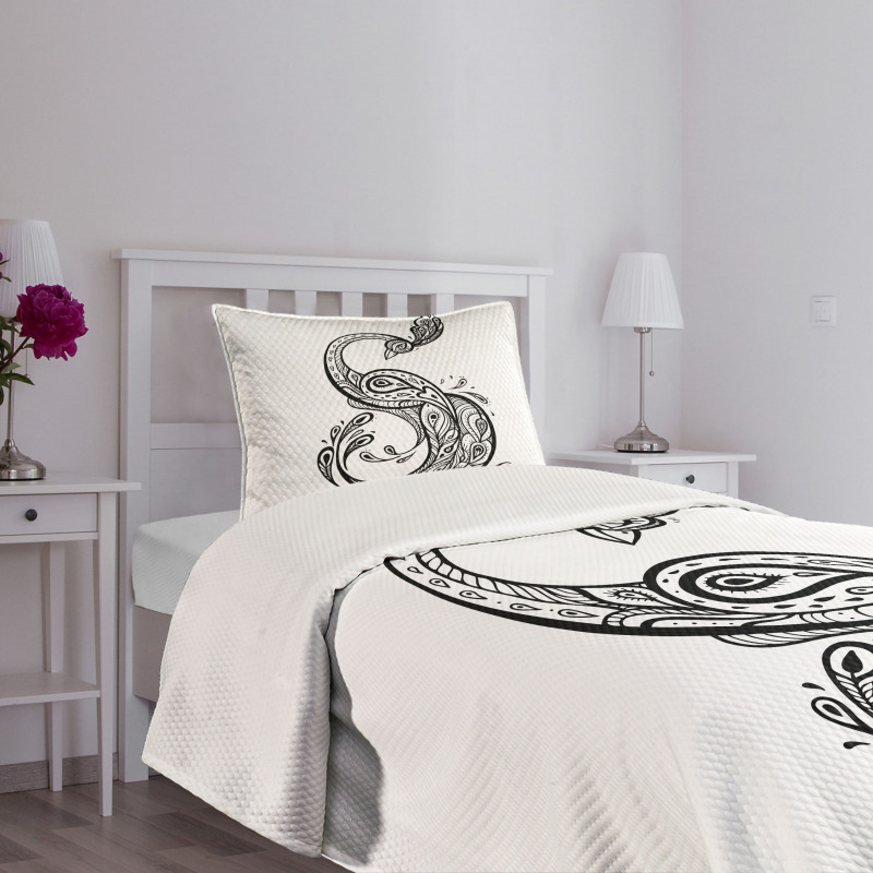 Oriental Peacock Bedspread Set