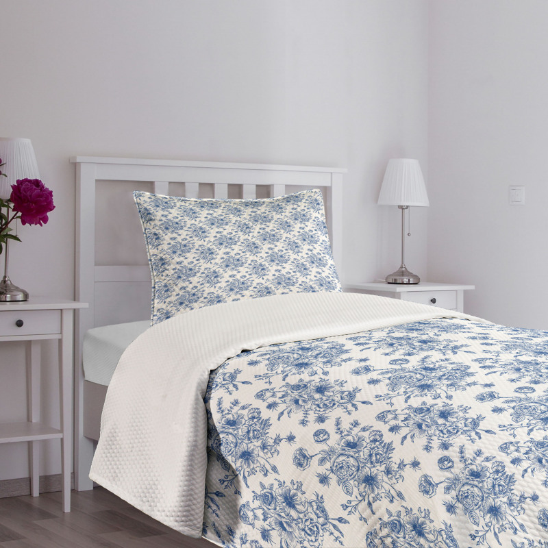 Anemones and Eustoma Bedspread Set