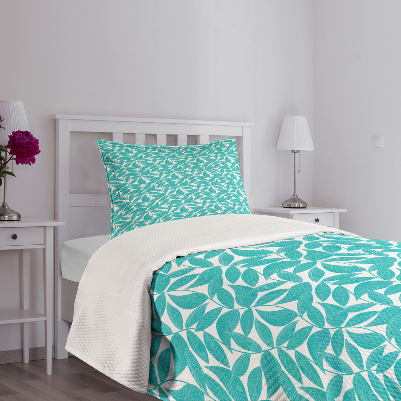 Exotic Foliage Spring Bedspread Set