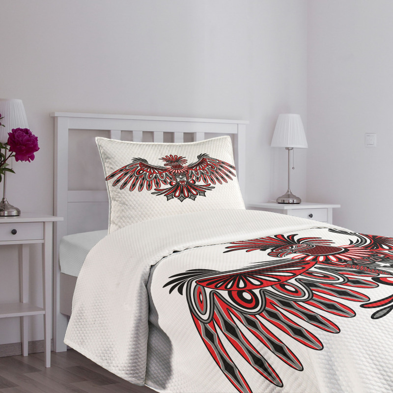 Haida Art Style Eagle Bedspread Set