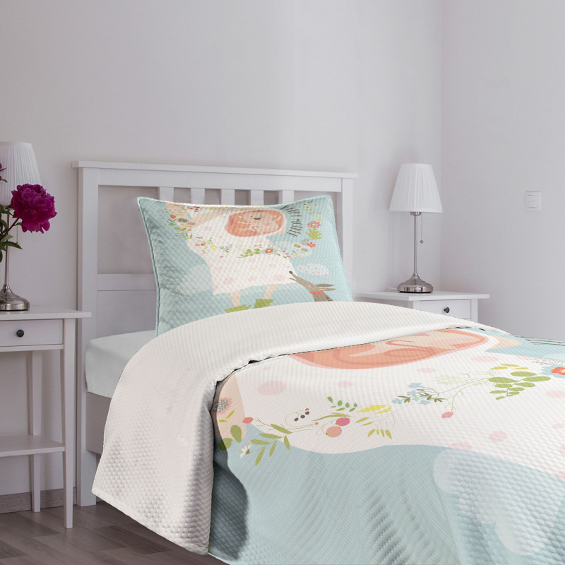 Happy Mother Words Bedspread Set