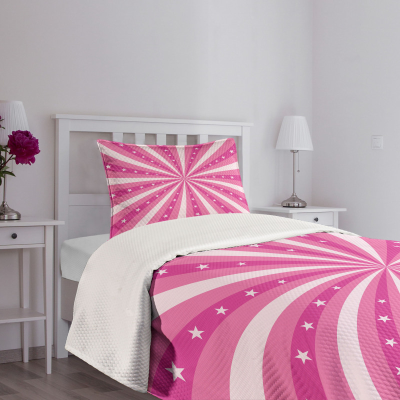 Bursting Stripes Stars Bedspread Set