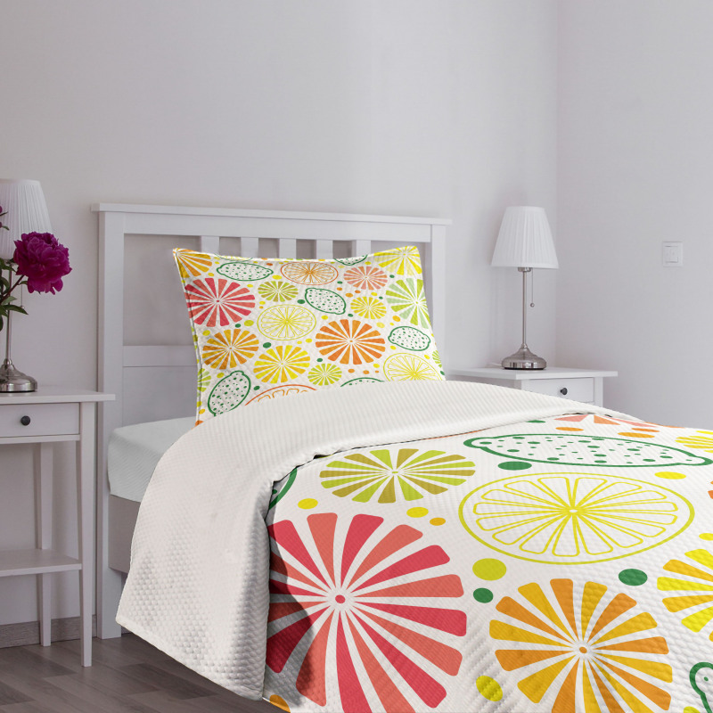 Tropical Clementine Bedspread Set