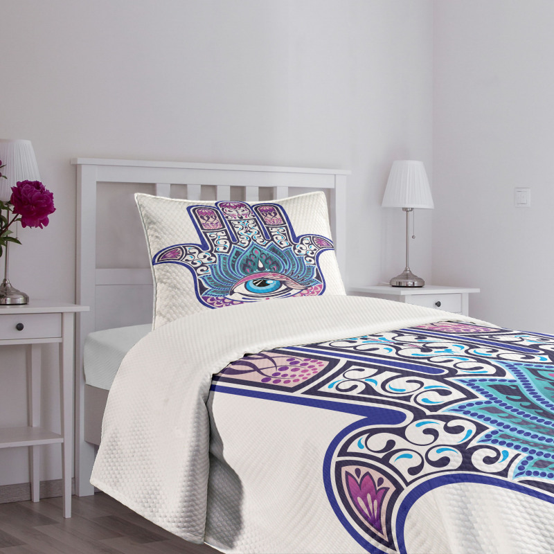 Ottoman Paisleys Swirl Motifs Bedspread Set