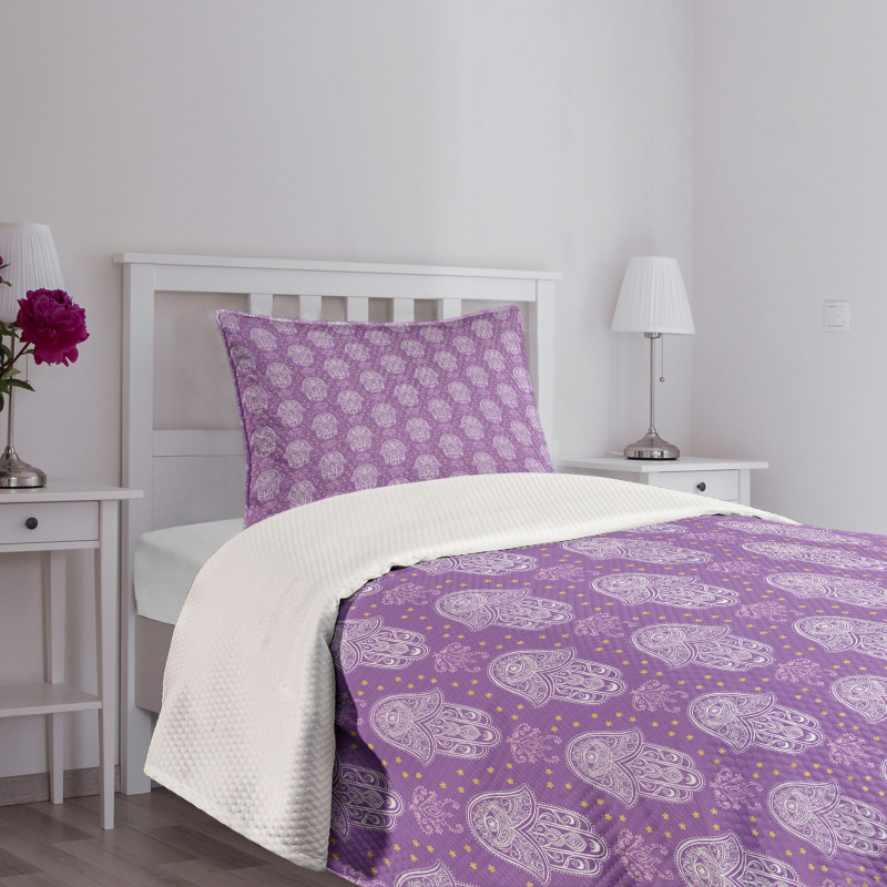 Mystic Curlicues Flowers Bedspread Set