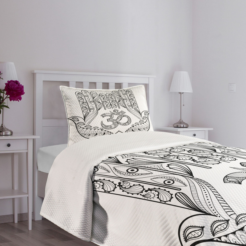 Tribal Zentangle Pattern Bedspread Set